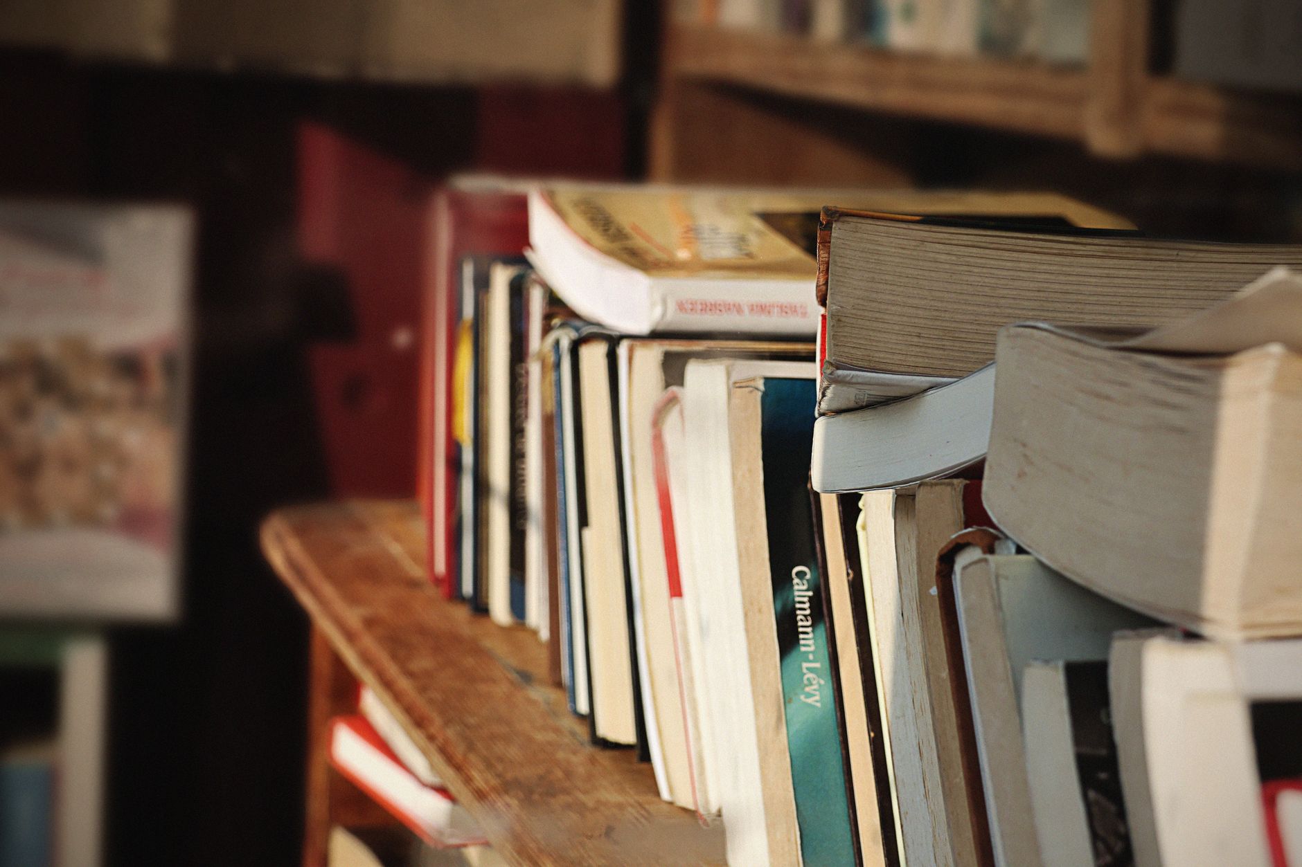 Des livres alignés sur une étagère, pour le code du travail et l’entrave aux élections
